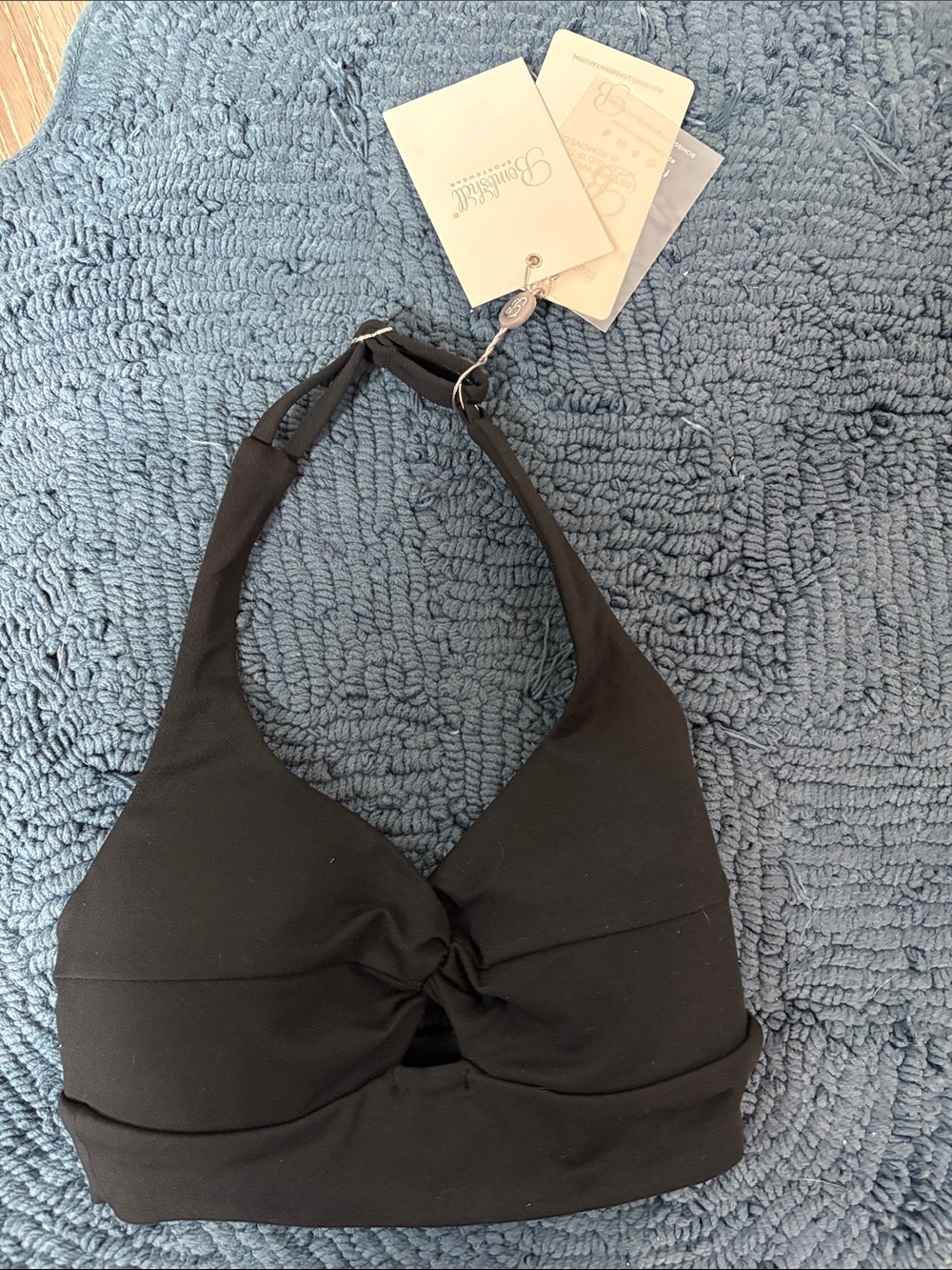 Bombshell Sportswear Black Halter Sports Bra